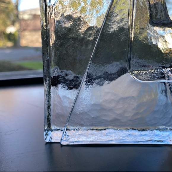 Swedish Wiesenthal Hutte Wiesenthalhutte Angel Ice Glass Candle Holder Vintage - Picture 16 of 16